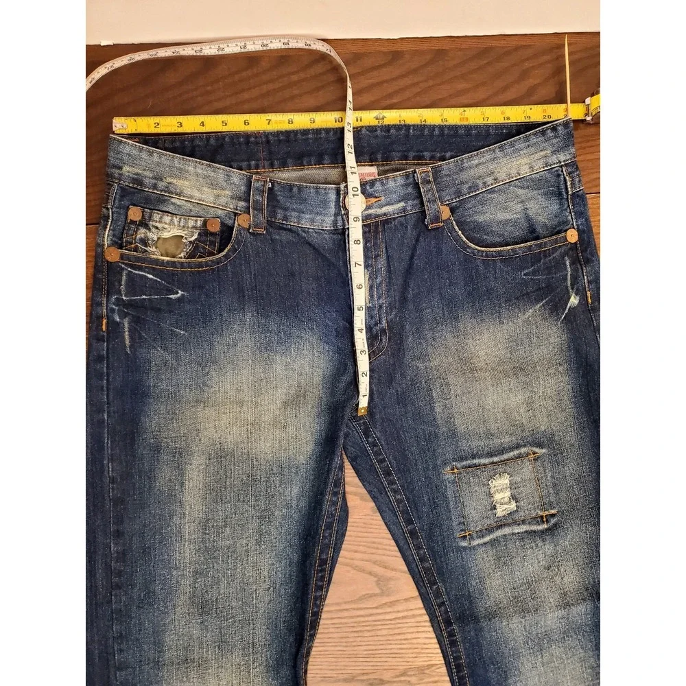 True‎ Religion Rainbow Joey 40 (44x31) USA Camo Distressed Flap Y2K Thrashed